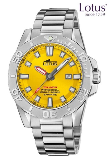 Lotus Gents Silver Tone Diver Watch (117905) | £139