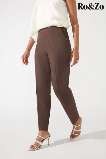 Ro&Zo Side Zip Brown Trousers (118254) | £89