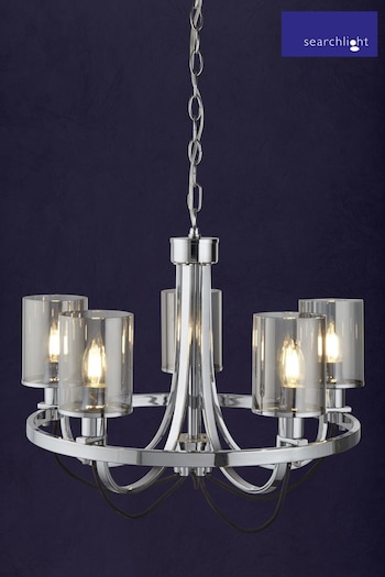 Searchlight Chrome Catalina 5 Light Ceiling Light (118406) | £162