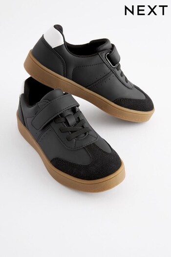 Black Touch Fastening Chevron Shoes (118477) | £22 - £26
