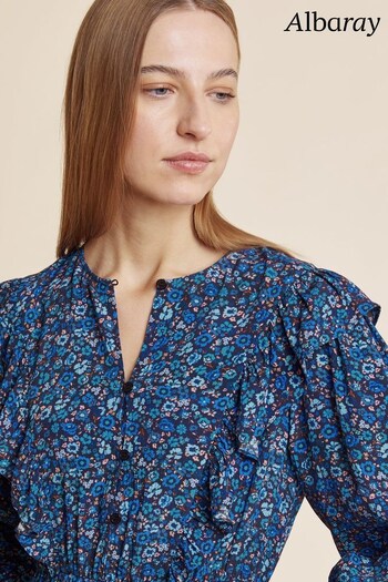 Albaray Blue Florence Pull Over Blouse (118646) | £65