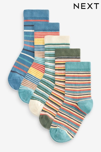 Stripe Cotton Rich Socks 5 Pack (118897) | £7 - £9