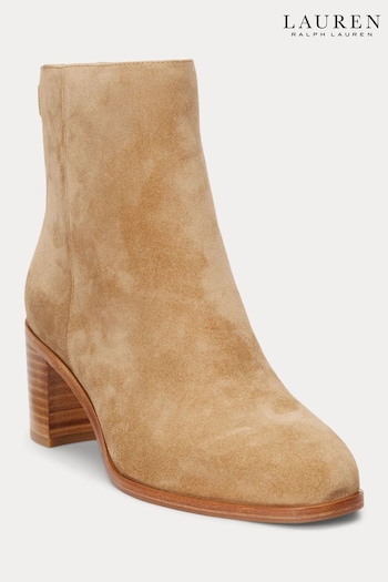 Lauren Ralph Lauren Camel Cassie Suede Ankle Boots (119283) | £189