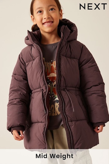Chocolate Brown Shower Resistant Padded Coat (3-16yrs) (119425) | £32 - £42