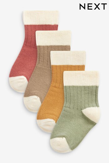 Muted Rainbow 4pk Baby Socks (0mths-2yrs) (119783) | £5