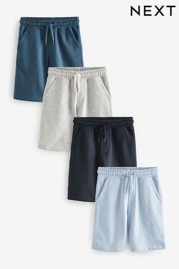 Blue/Navy 4 Pack Basic Jersey Shorts (3-16yrs) (120120) | £20 - £40