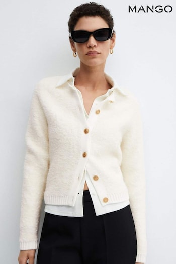 Mango Knitted Pearl Nude Jacket (120126) | £50