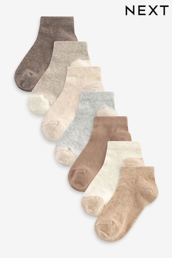 Neutral Cotton Rich Trainer Socks 7 Pack (120265) | £7 - £9