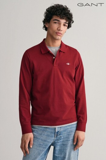 GANT Regular Fit Shield Long Sleeve Polo Shirt (120382) | £95