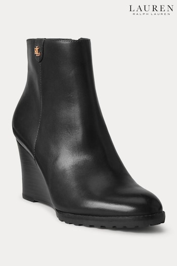 Lauren Ralph Lauren Shaley Calfskin Wedge Boots (120521) | £219