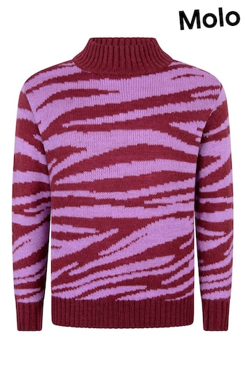 Girls Pink Zebra Wool Jumper (120633) | £15