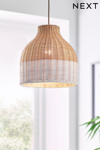 Natural Painted Rattan Woven Easy Fit Light shade (121346) | £38