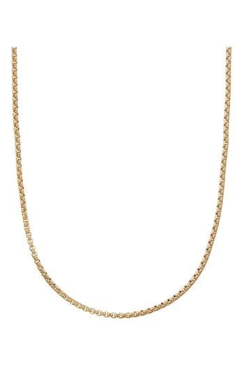 Orelia & Joe 18K Gold Round Box Chain Necklace (121395) | £22
