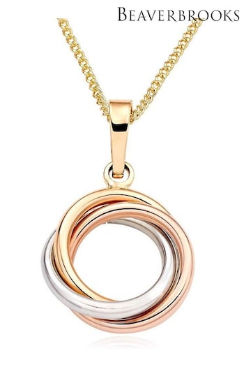 Beaverbrooks 9ct Three Colour Gold Circle Pendant (121578) | £225