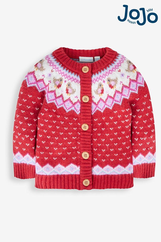 Next girls red cardigan top
