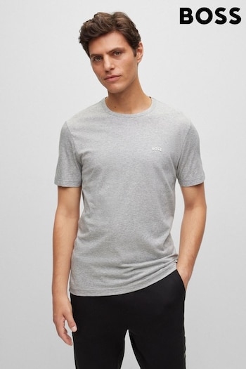 BOSS Light Grey Curved T-Shirt (121741) | £45