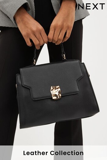 Black Leather Top Handle Bag (121925) | £95