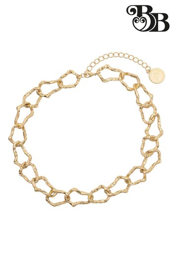 Bibi Bijoux Gold Tone Ritzy Molten Link Necklace (122045) | £30