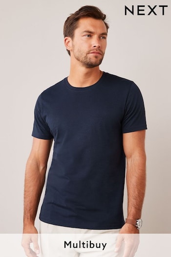 Navy Blue Essential Crew Neck T-Shirt (122159) | £8