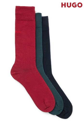 HUGO Cotton Blend Logo Socks 3 Pack (122190) | £20