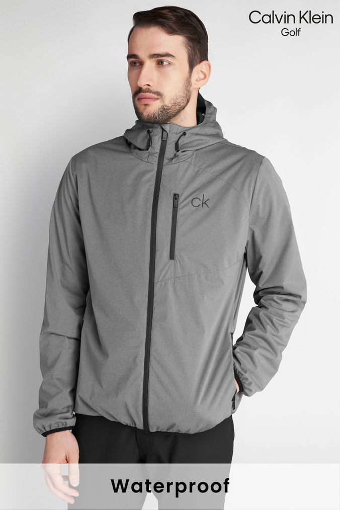 Calvin klein mens 2021 collar detail waterproof golf jacket outlet