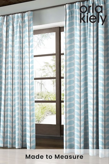 Orla Kiely Blue Two Colour Stem Made To Measure Curtains (123054) | £91