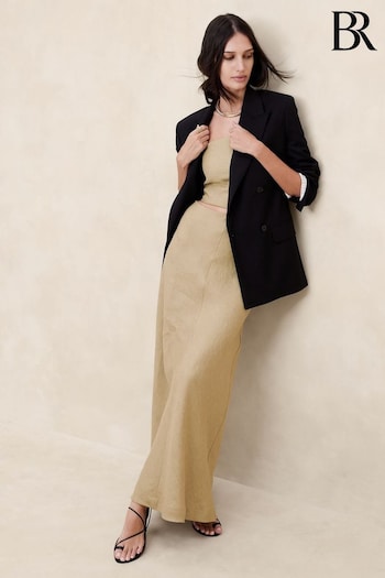 Banana Republic Beige Lisa Linen Maxi Skirt (123098) | £120