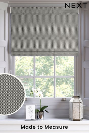 Grey Chenille Square Made To Measure Roman Blind (123580) | £42