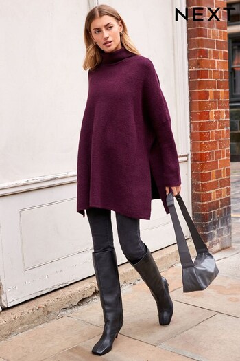 Purple Knitted Roll Neck Jumper (123752) | £45