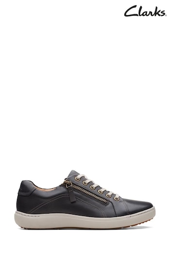 Clarks Black Leather Nalle Lace Shoes (1238L4) | £90