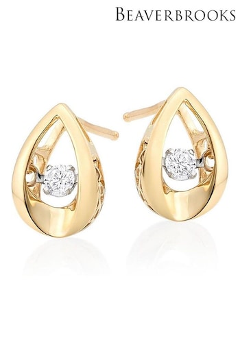Beaverbrooks Dance 9ct Gold Diamond Earrings (124011) | £450