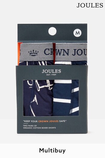 Joules Crown Joules Great Ride Cotton Boxer Briefs (2 Pack) (124517) | £19.95