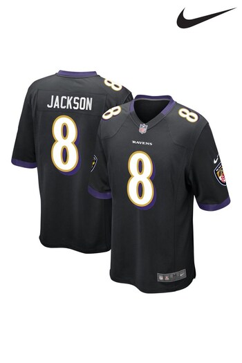 Nike Black NFL Baltimore Ravens Game Alternate Jersey - Lamar Jackson (124700) | £105