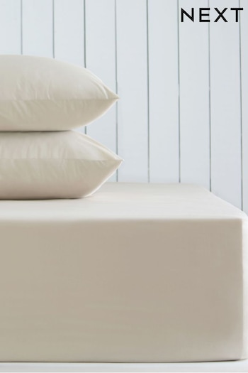 Natural Cotton Rich Extra Deep Fitted Sheet (124712) | £18 - £24