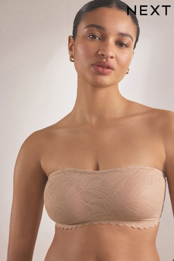 Almond All-Over Lace Scallop Edge Bandeau Bras 2 Pack (124722) | £16