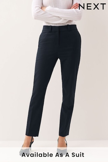 Navy Blue Heavy Duty Tailored Slim Trousers Floral (124745) | £42
