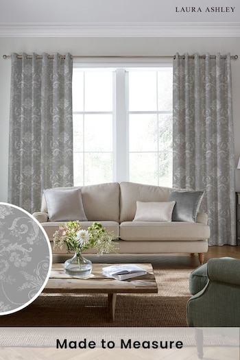 Laura Ashley Steel Josette Made to Measure Curtains (124980) | £91