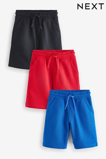 Red/Navy 3 Pack Basic Jersey Check Shorts (3-16yrs) (125339) | £18 - £33