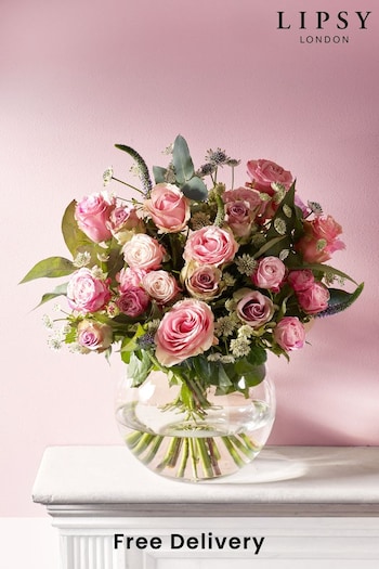 Lipsy Pink Rose Fresh Flower Bouquet (125462) | £45
