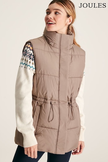 Joules Witham Silver Showerproof Padded Gilet (125481) | £79.95