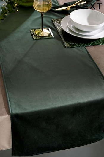 Green Velvet Table Runner (125674) | £16