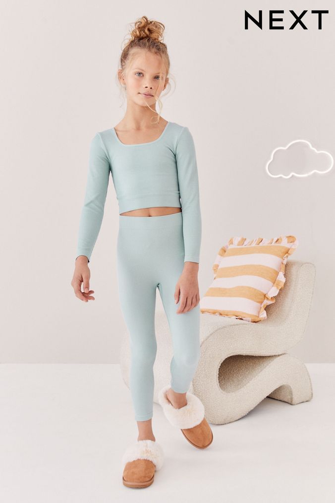 Buy Girls Top Legging Set Green Tops Online Next UK