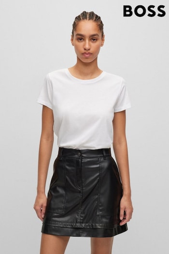 BOSS White Slim Fit Tonal Logo T-Shirt (126051) | £39