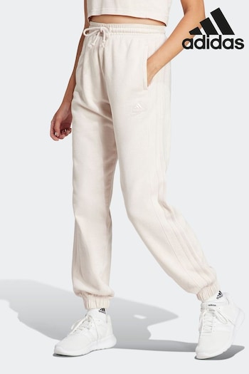 adidas Cream Panda Sportswear All Szn French Terry 3-Stripes Garment Wash Joggers (126074) | £45