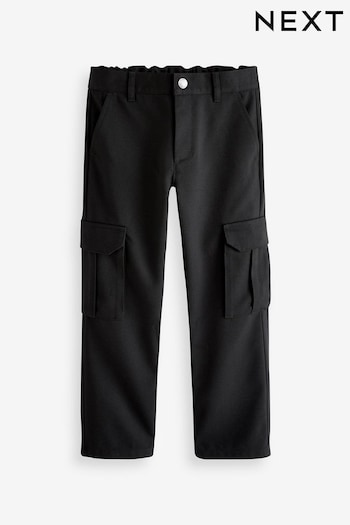 Black Cargo School Formal Straight Trousers (3-17yrs) (126140) | £9 - £18