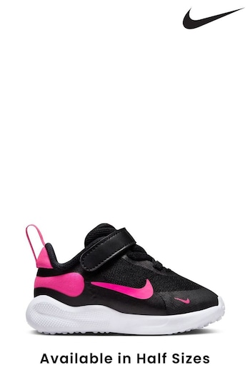 Nike Black/Pink Infant Revolution 7 Trainers (126223) | £35