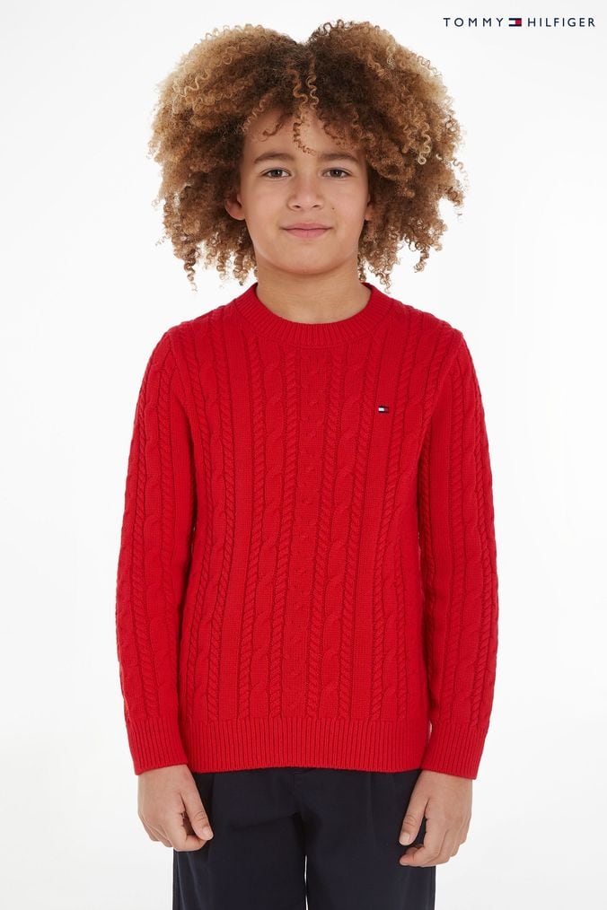 Buy Boys Tommy Hilfiger Cable Knitwear Online Next UK