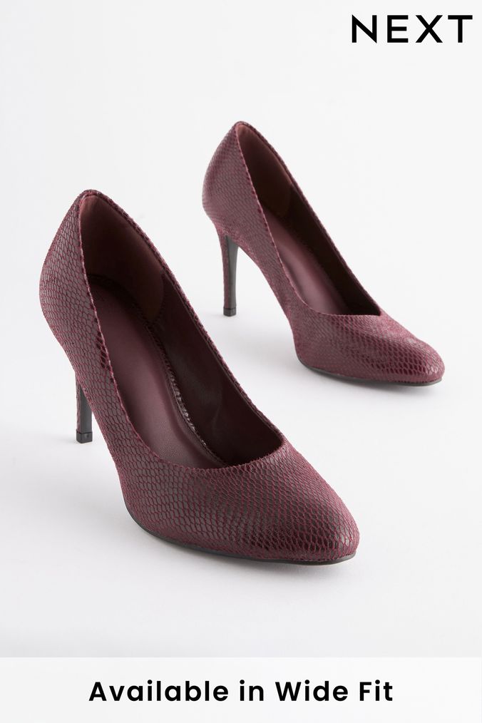 Ladies burgundy best sale court shoes