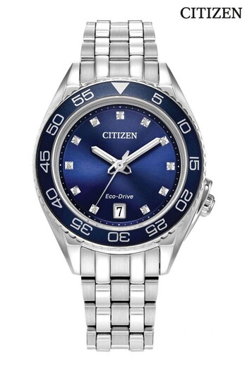 Citizen Ladies Silver Tone Eco-Drive Bracelet Dress Watch (126487) | £399