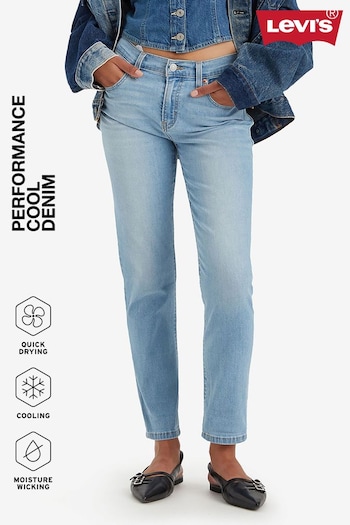 Levi's® Blue Mid Rise Boyfriend jacquard Jeans (126709) | £95